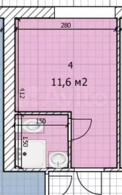 Квартира-студия, 12 м, 1/4 эт. - Фото 0