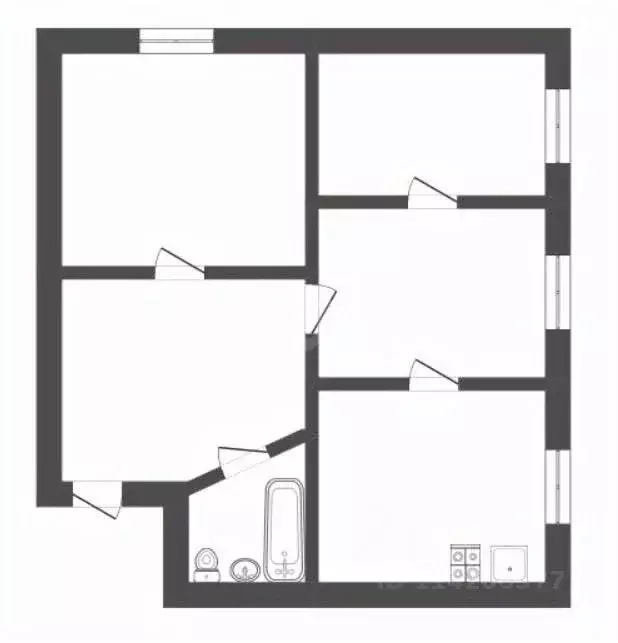 3-к кв. Воронежская область, Борисоглебск Северный мкр, 39 (51.7 м) - Фото 2