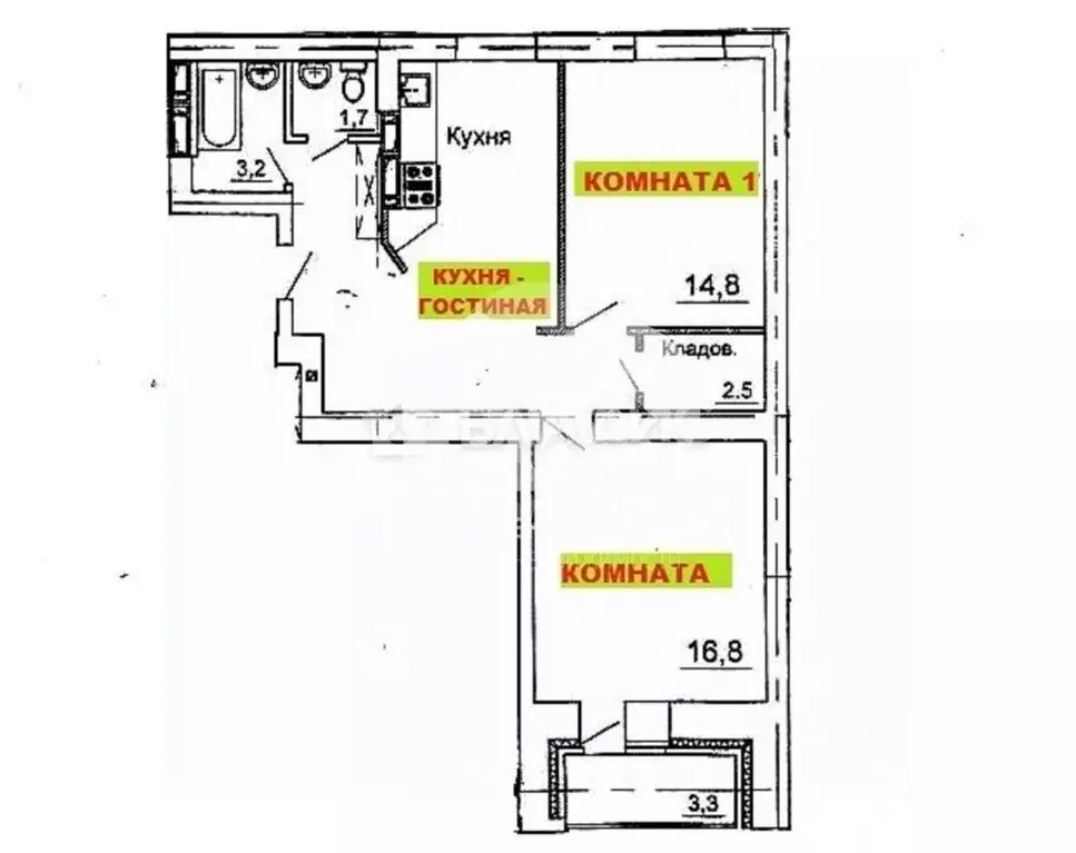 2-к кв. Новосибирская область, Новосибирск ул. Адриена Лежена, 27/1 ... - Фото 1