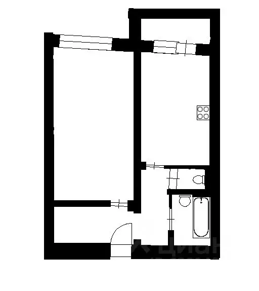 1-к кв. Ленинградская область, Кириши ул. Декабристов Бестужевых, 27 ... - Фото 2