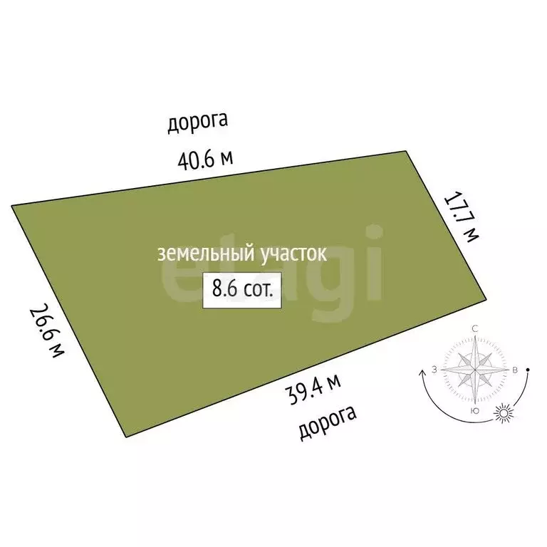 Участок в Тюмень, СНТ Надежда-3, Полевая улица (8.55 м) - Фото 1