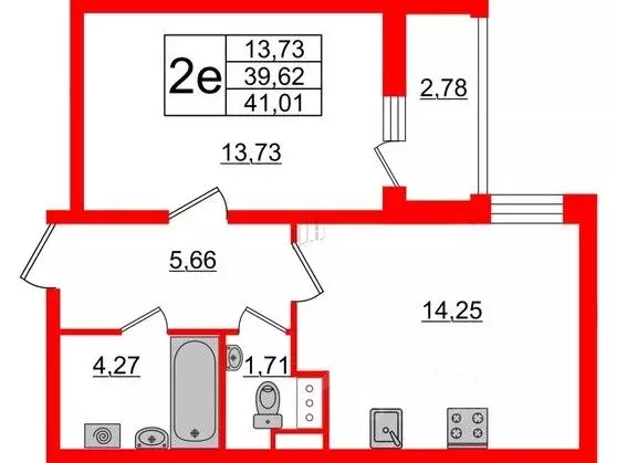 1-к кв. Санкт-Петербург Кубинская ул., 82к3с1 (41.0 м) - Фото 1