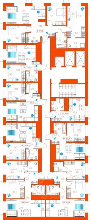 2-к кв. Тюменская область, Тюмень ул. Ветеранов Труда, 36/1 (109.7 м) - Фото 1