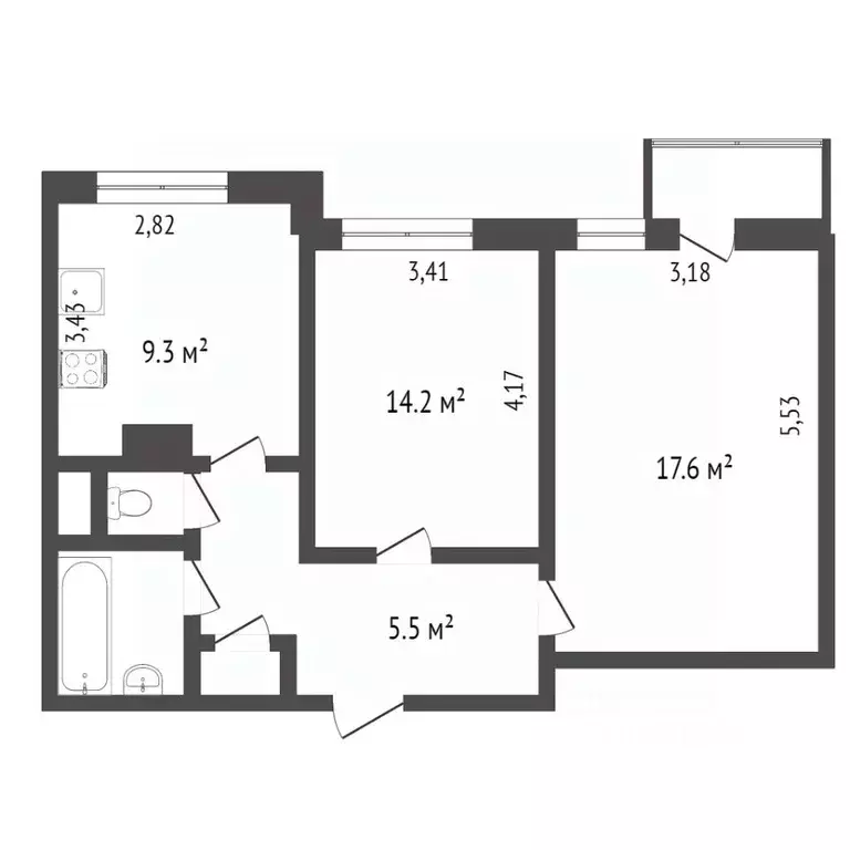 2-к кв. Москва Чертановская ул., 48К2 (53.7 м) - Фото 1