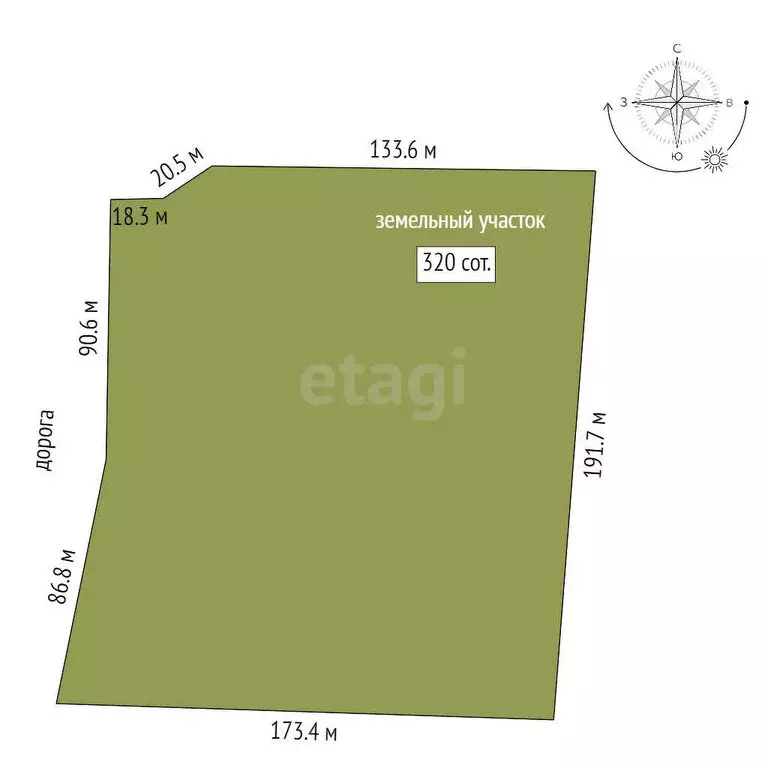 Участок в Пермский муниципальный округ, квартал Полюдовский (320 м) - Фото 1