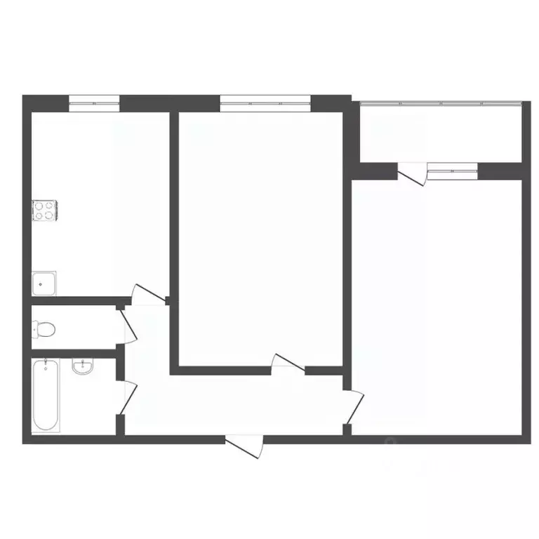 2-к кв. Тюменская область, Тюмень ул. Домостроителей, 16к3 (50.9 м) - Фото 2