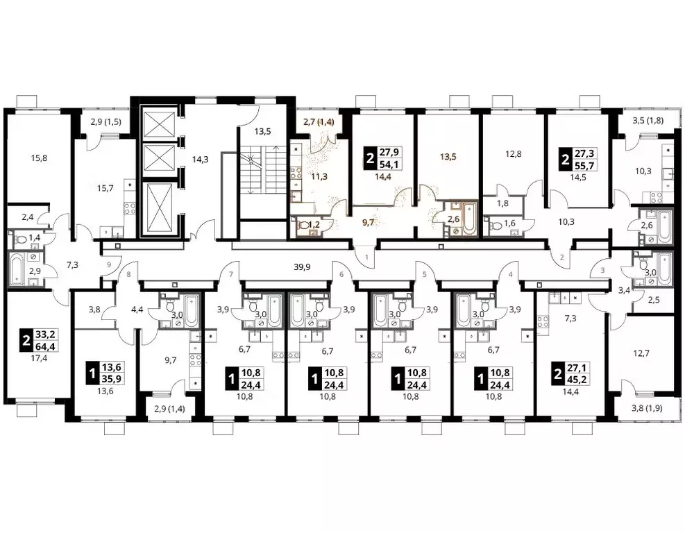 1-к кв. Московская область, Ленинский городской округ, д. Сапроново ... - Фото 2