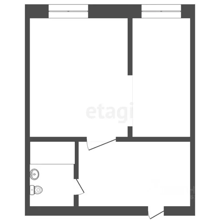 2-к кв. Томская область, Томск ул. Лазарева, 3А (23.7 м) - Фото 1