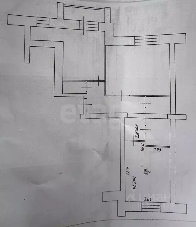 2-к кв. Татарстан, Казань ул. Галимджана Баруди, 18 (75.5 м) - Фото 1