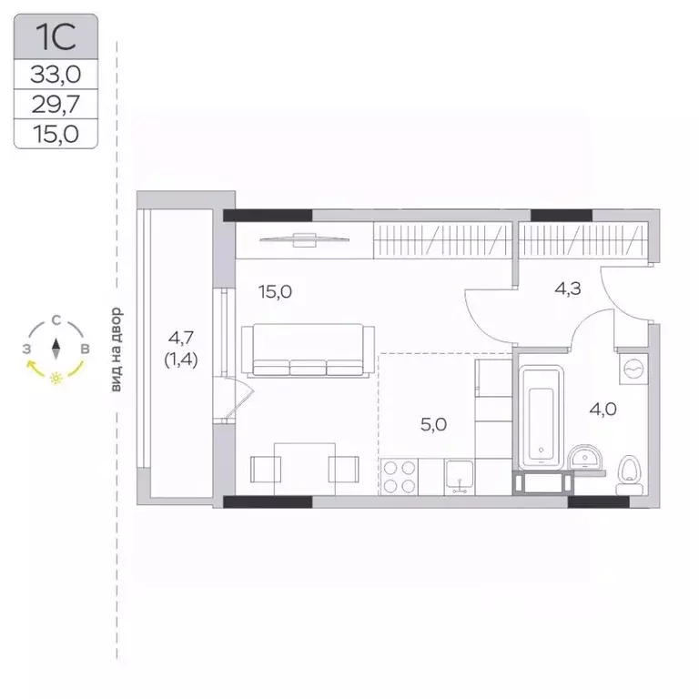 Студия Московская область, Мытищи городской округ, д. Пирогово ул. ... - Фото 1