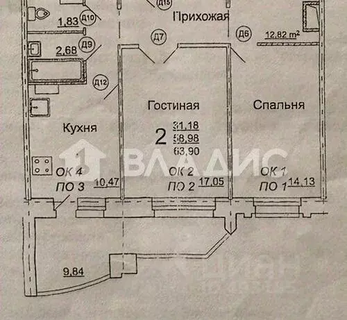 2-к кв. Владимирская область, Владимир Северная ул., 108 (64.0 м) - Фото 1