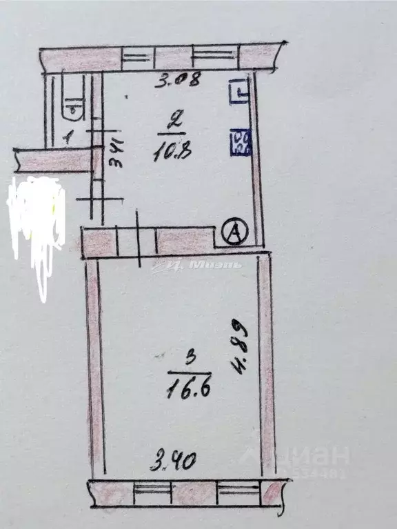 1-к кв. Крым, Симферополь ул. Первомайская, 31 (29.0 м) - Фото 2