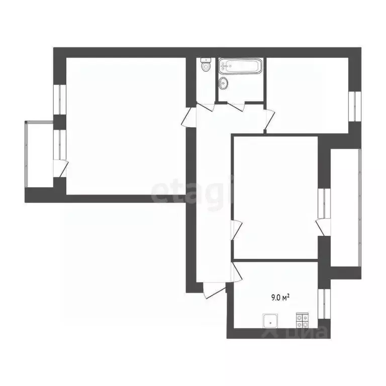3-к кв. Тюменская область, Тюмень Ямская ул., 76 (73.8 м) - Фото 2