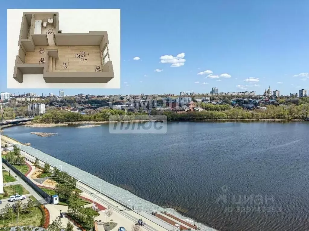 Студия Ульяновская область, Ульяновск ул. Аблукова, 22 (24.0 м) - Фото 1