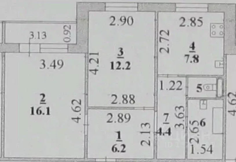 2-к кв. Липецкая область, Липецк ул. Героя России Эдуарда Белана, 14 ... - Фото 2