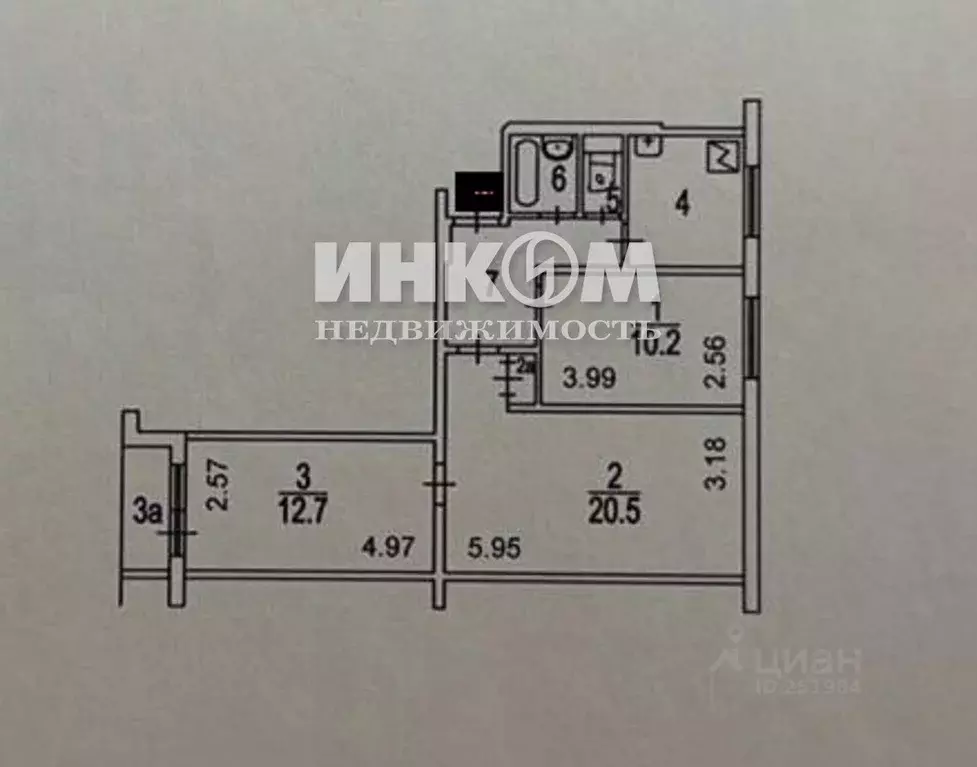 3-к кв. Москва Новоясеневский просп., 21К1 (58.9 м) - Фото 2
