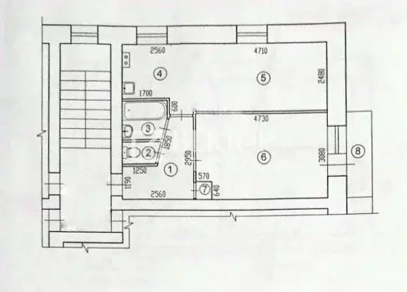 2-к кв. Костромская область, Кострома ул. Козуева, 66 (41.0 м) - Фото 1