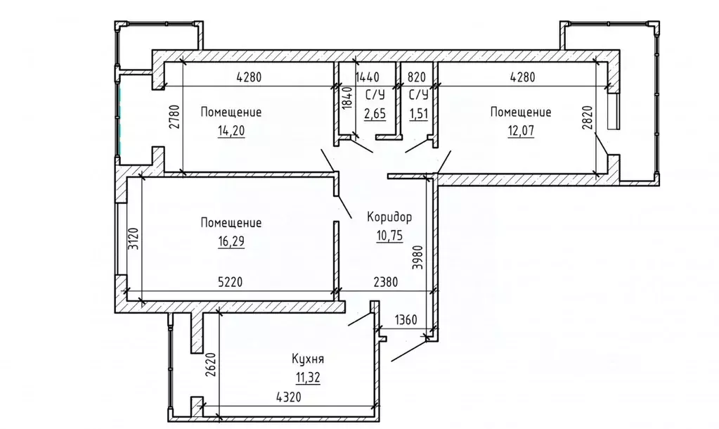 3-к кв. Кабардино-Балкария, Нальчик ул. Шогенова (75.0 м) - Фото 2