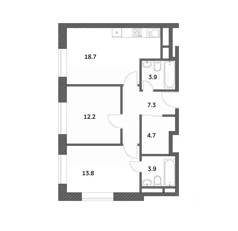 2-к кв. Москва Городские Истории жилой комплекс (64.44 м) - Фото 0