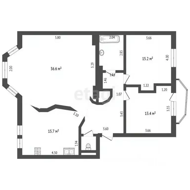 3-к кв. Московская область, Красногорск городской округ, д. Гаврилково ... - Фото 2