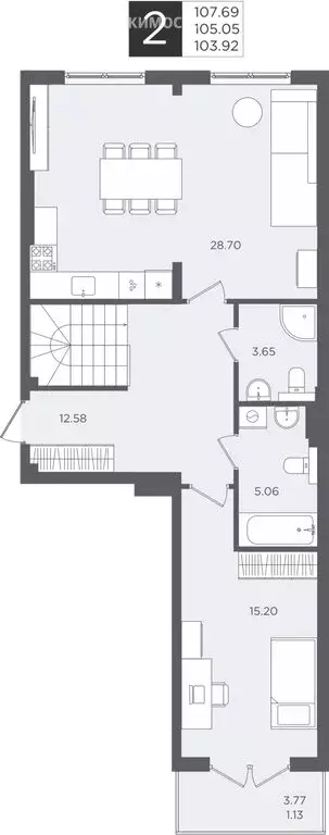Квартира-студия: Светлогорск, улица Нахимова (105.05 м) - Фото 1