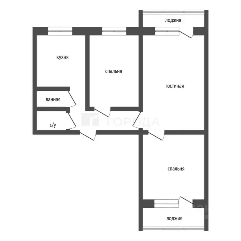 3-к кв. Кемеровская область, Новокузнецк ул. 11-й Гвардейской Армии, 6 ... - Фото 2