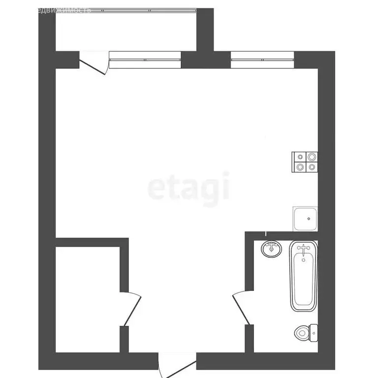 Квартира-студия: Тамбов, Колхозная улица, 1Ак3 (36.4 м) - Фото 0