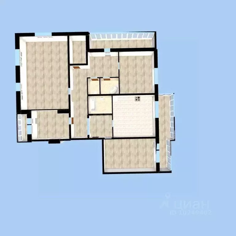 4-к кв. Башкортостан, Уфа Комсомольская ул., 143/1 (114.4 м) - Фото 2