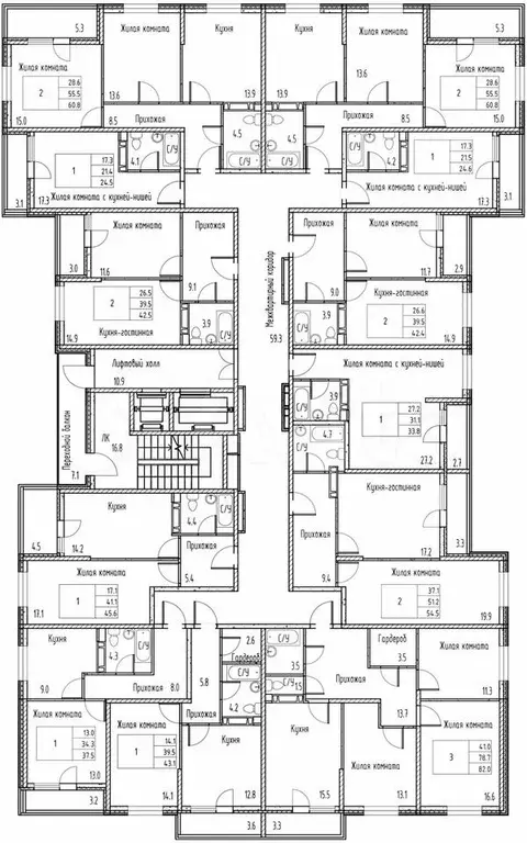 Квартира-студия, 33,8 м, 8/15 эт. - Фото 1
