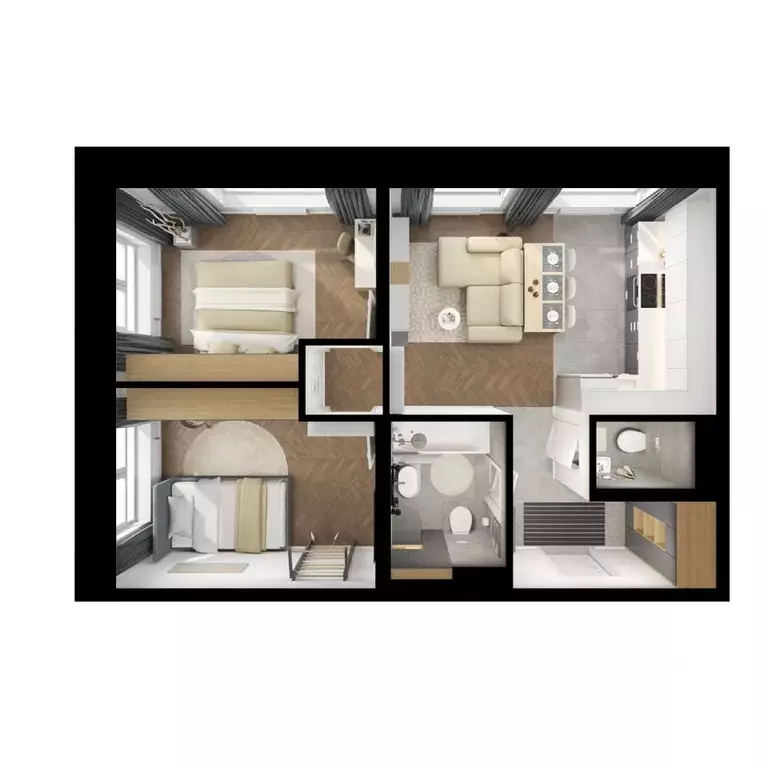 2-к кв. Сахалинская область, Южно-Сахалинск ул. Имени Владимира ... - Фото 2