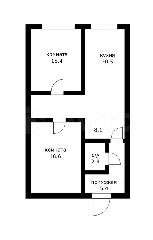 2-к. квартира, 66 м, 2/2 эт. - Фото 0