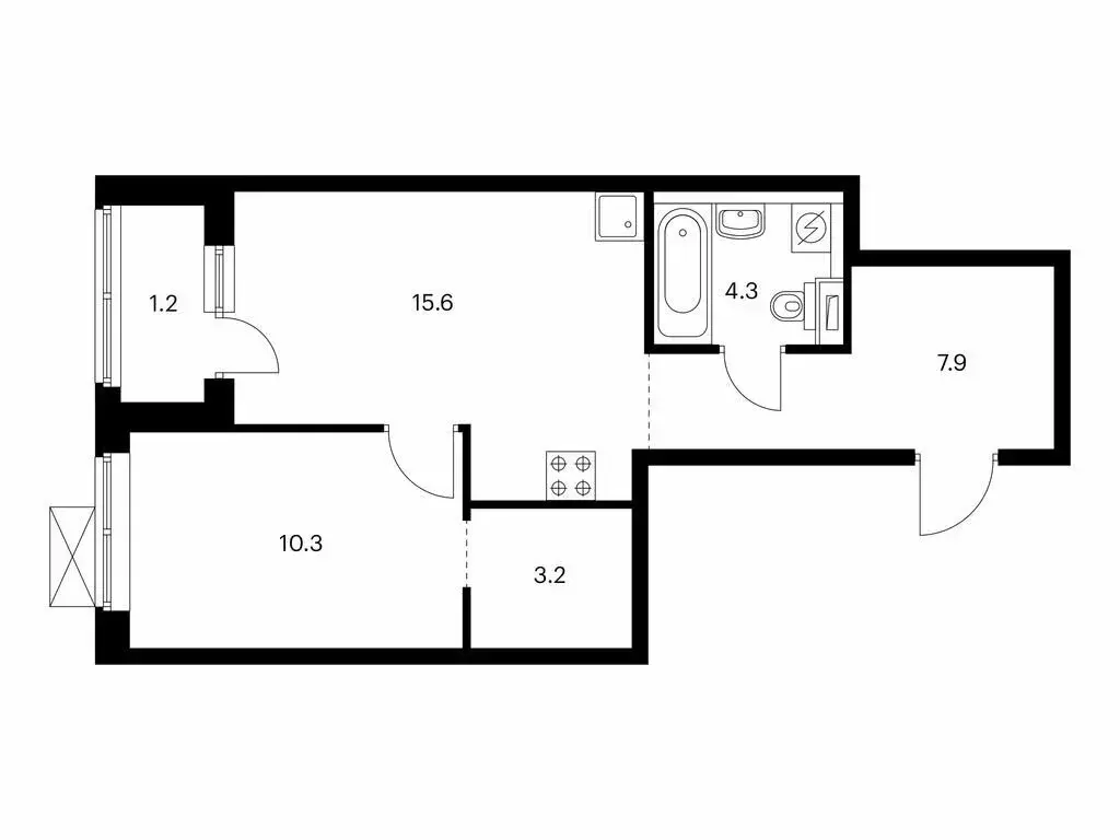 1-комнатная квартира: Южно-Сахалинск, улица имени Владимира ... - Фото 1