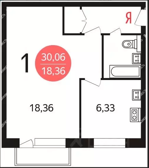 1-к кв. Красноярский край, Зеленогорск ул. Строителей, 6 (31.3 м) - Фото 0