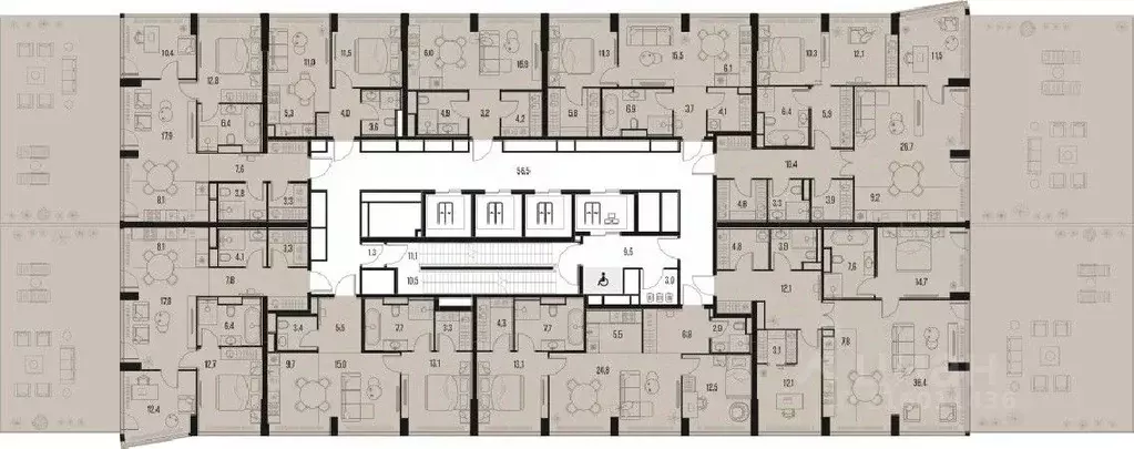 3-к кв. Москва Летниковская ул., 11к1 (88.6 м) - Фото 1