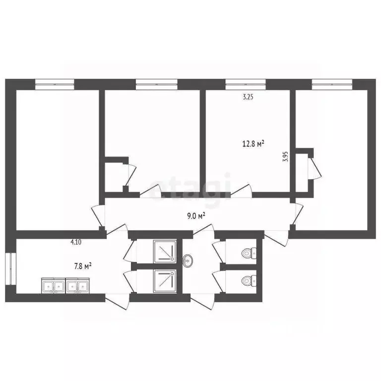 Комната Пермский край, Пермь ул. Чайковского, 20 (12.8 м) - Фото 2