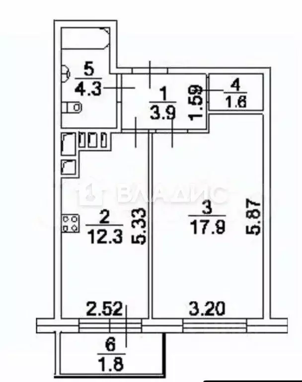 1-к кв. Московская область, Одинцовский городской округ, с. Ромашково ... - Фото 2
