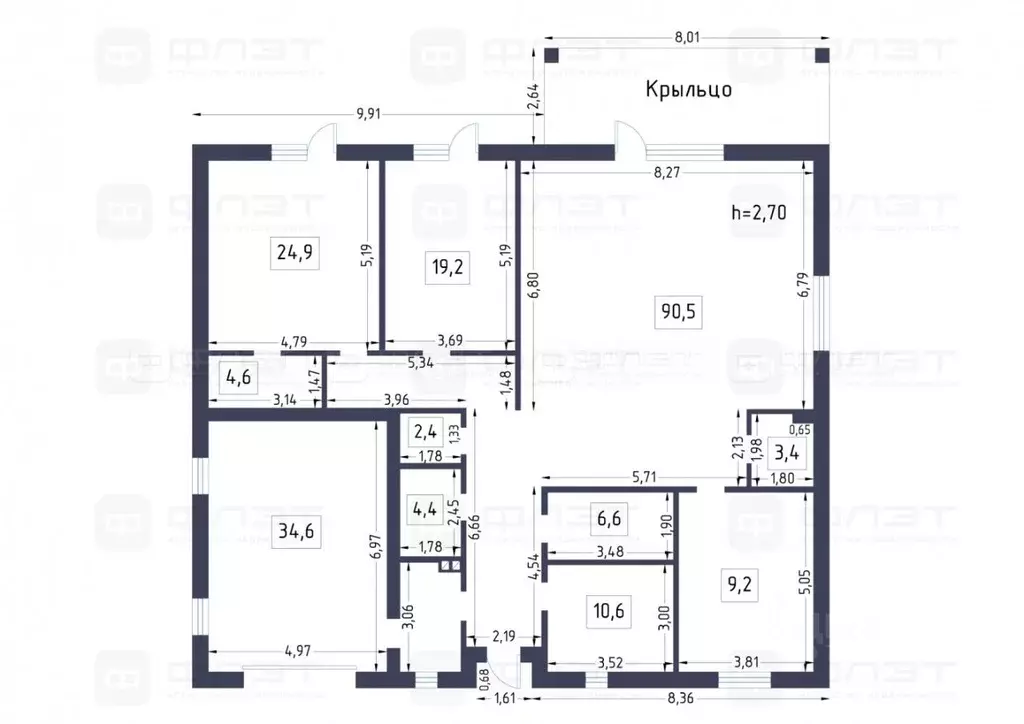 Дом в Татарстан, Пестречинский район, Шигалеевское с/пос, с. Новое ... - Фото 2