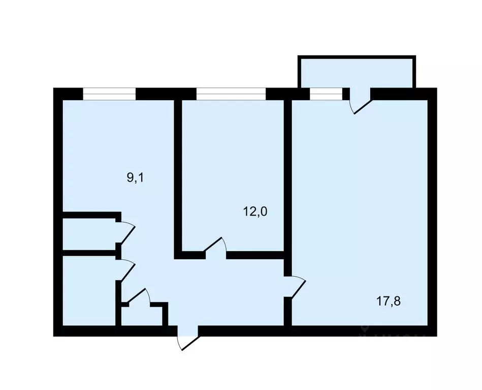 2-к кв. Москва ул. Маршала Катукова, 15К1 (53.6 м) - Фото 1