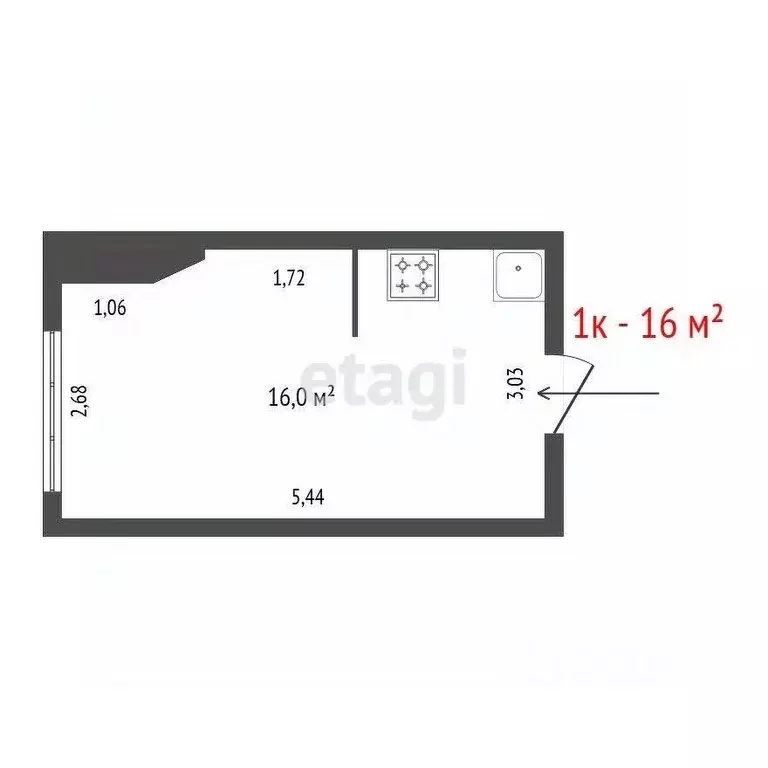 Комната Свердловская область, Верхняя Пышма Юбилейная ул., 20 (16.0 м) - Фото 1