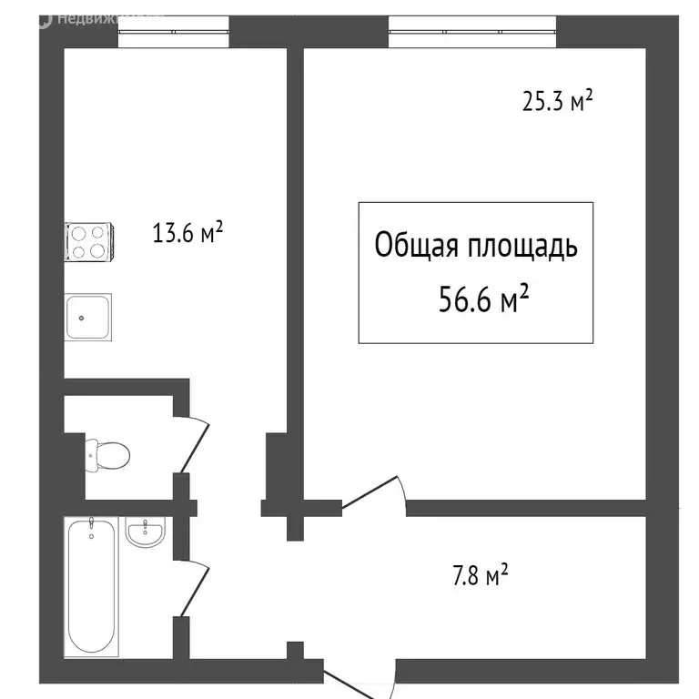 1-комнатная квартира: Новосибирск, улица Татьяны Снежиной, 49/1 (54 м) - Фото 0