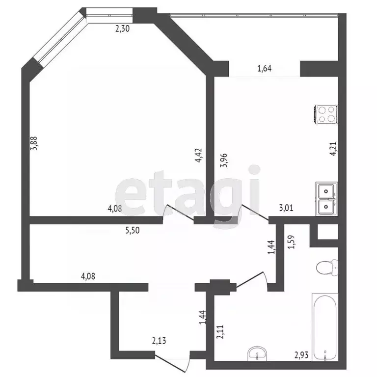 1-к кв. Крым, Симферополь ул. Балаклавская (57.5 м) - Фото 2