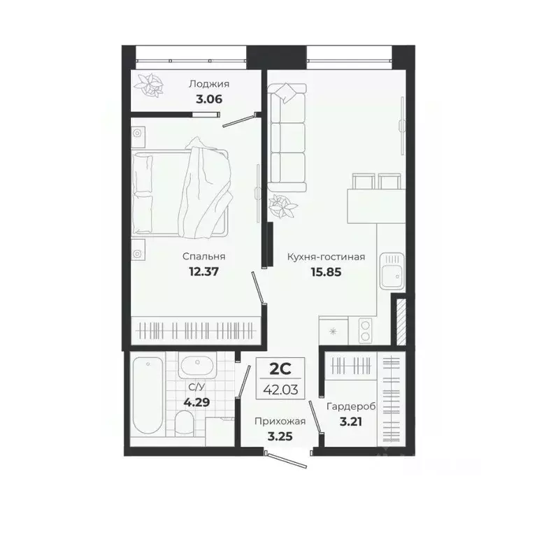 2-к кв. Новосибирская область, Новосибирск Лесоперевалка мкр, Ясный ... - Фото 0