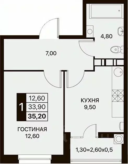 1-к кв. Ростовская область, Ростов-на-Дону ул. Берберовская, 11с2 ... - Фото 1