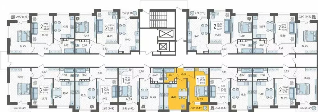 1-комнатная квартира: Краснодар, жилой комплекс Смородина (37.65 м) - Фото 1