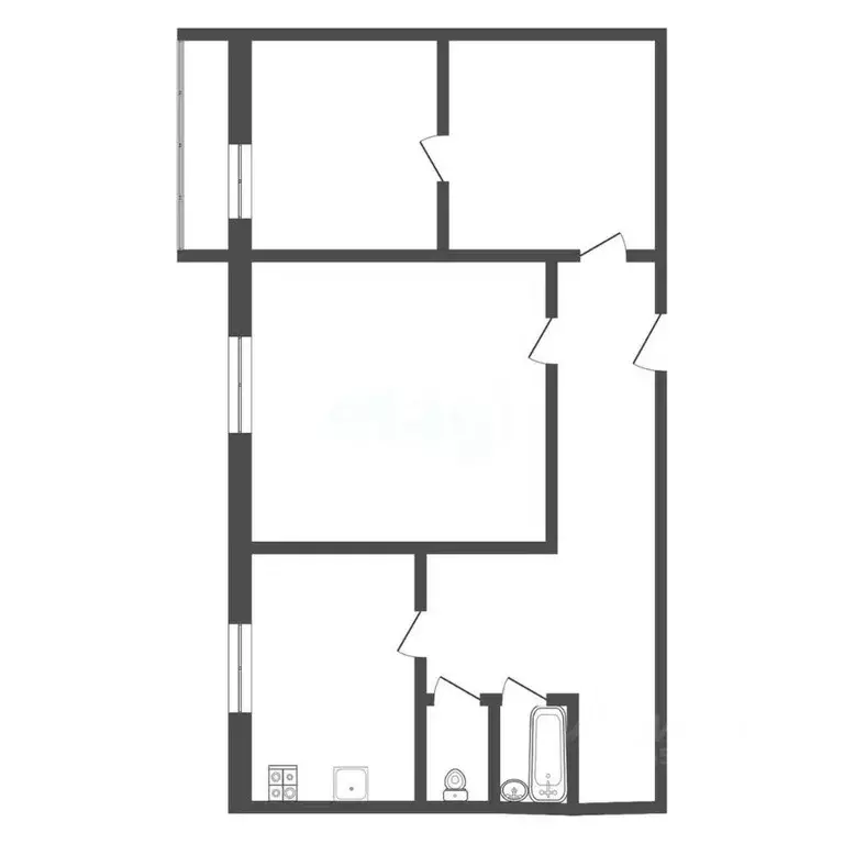 3-к кв. Тульская область, Тула просп. Ленина, 139 (52.8 м) - Фото 1