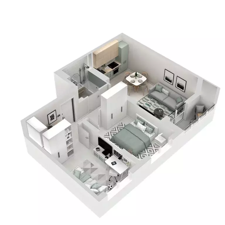 2-комнатная квартира: Екатеринбург, улица Софьи Перовской, 106А (55.68 ... - Фото 2