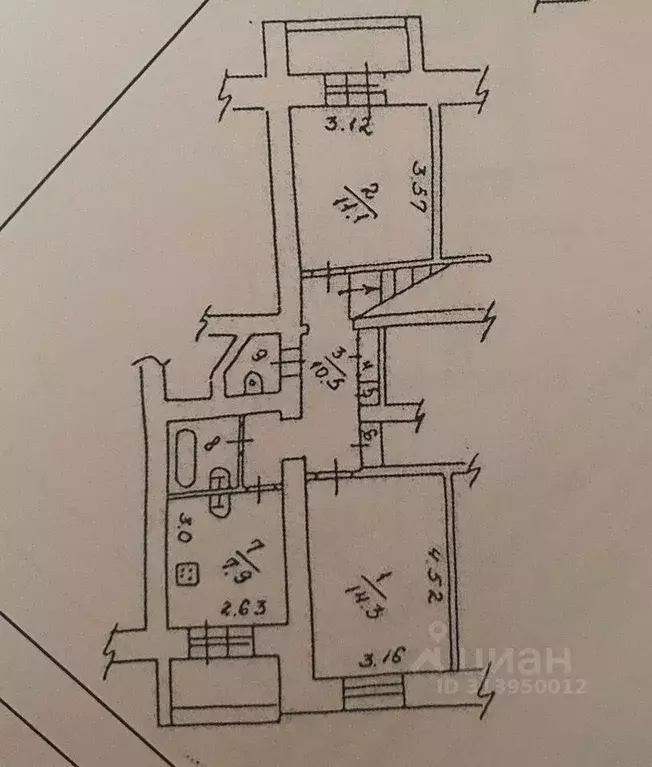 2-к кв. Архангельская область, Северодвинск ул. Ломоносова, 120 (52.0 ... - Фото 0