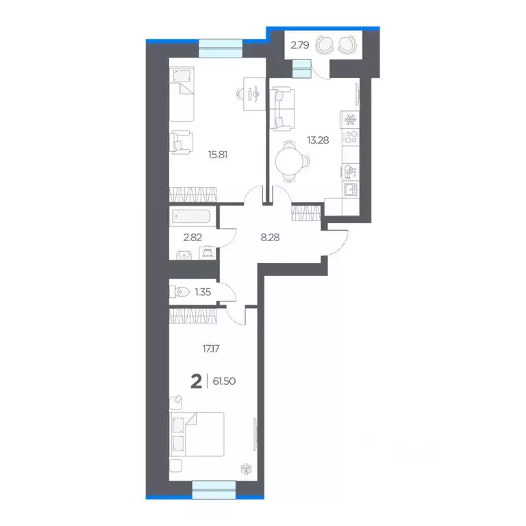 2-к кв. Рязанская область, Рязанский район, Дядьковское с/пос, с. ... - Фото 1