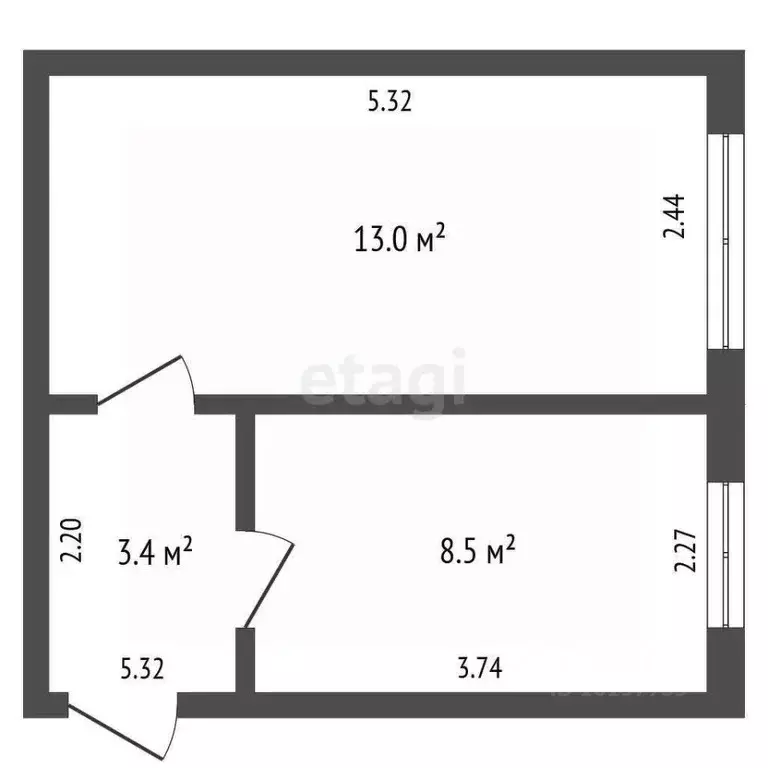 1-к кв. Саха (Якутия), Якутск ул. Билибина, 29 (24.9 м) - Фото 1