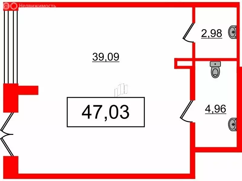 Помещение свободного назначения (47.03 м) - Фото 1